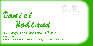 daniel wohland business card